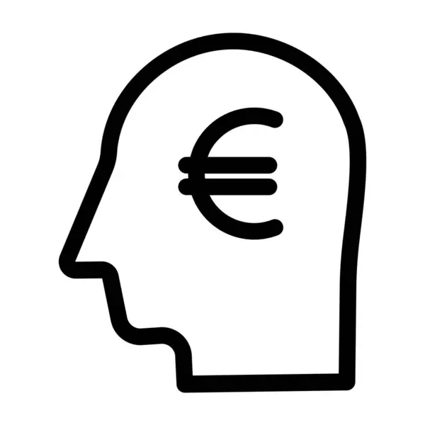 Euro Währungskonzept Einfache Kunst Vektor Illustration — Stockvektor