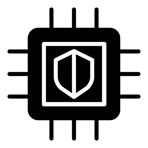 Microchip Web Ícone Ilustração Simples —  Vetores de Stock