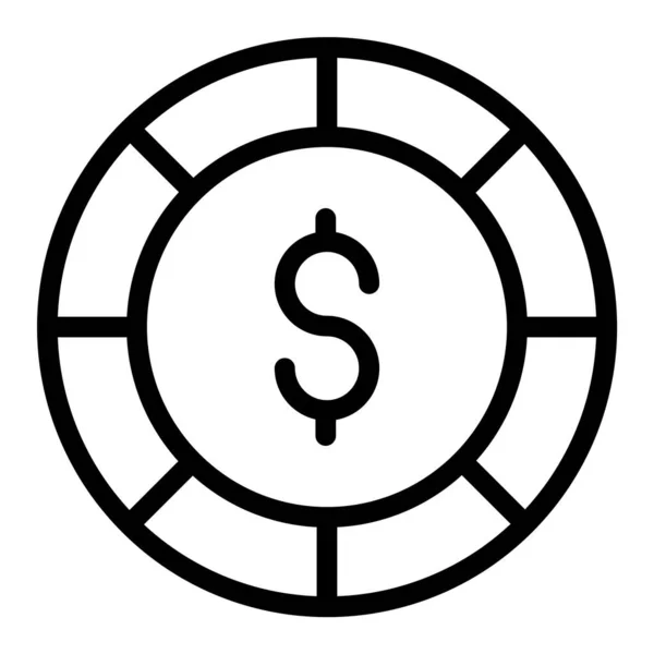 Signo Dólar Ilustración Simple — Vector de stock