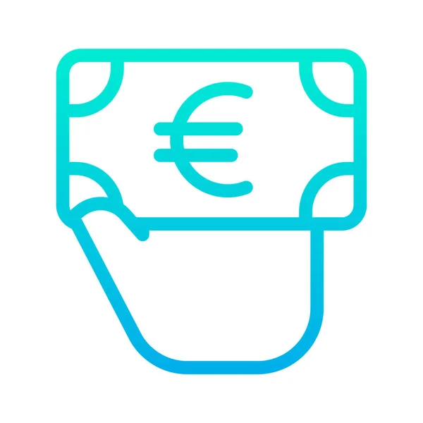 Euro Valuta Koncepció Egyszerű Művészet Vektor Illusztráció — Stock Vector