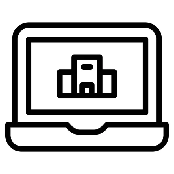 Laptop Computer Symbol Vektorillustration — Stockvektor