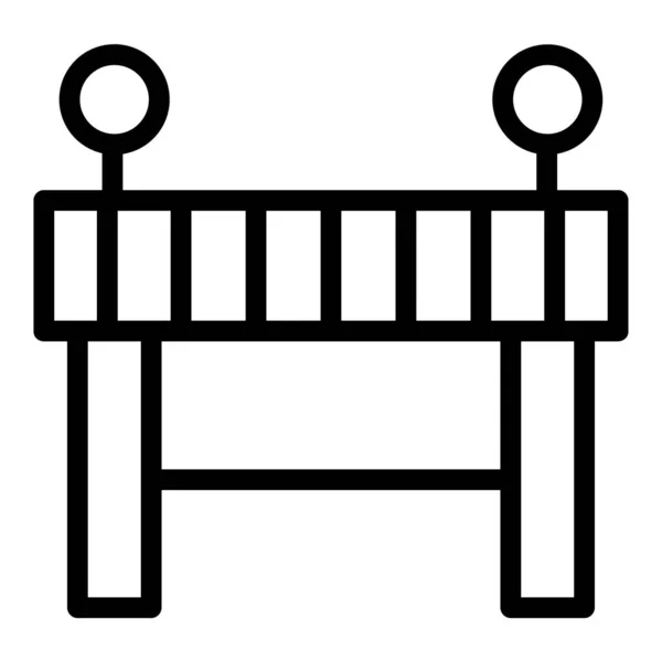 Bebê Cadeira Linha Vetor Ícone — Vetor de Stock