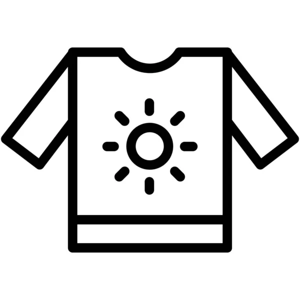 Camisa Ícone Vetorial Simples Fundo Branco —  Vetores de Stock