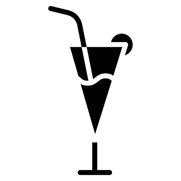 Cocktail Web Icône Vectoriel Illustration — Image vectorielle