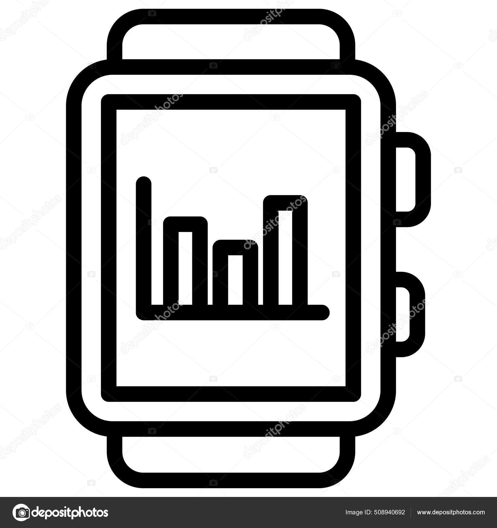 シンプルなスマートウォッチアイコンベクトルイラスト ストックベクター C Kiranshastry