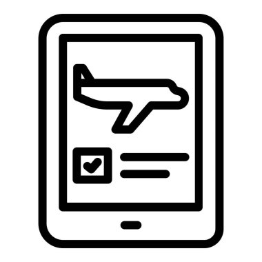 Tablet basit simgesi, vektör çizim