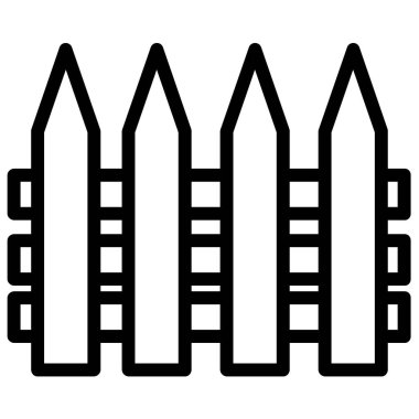 Çit. Web simgesi basit illüstrasyon