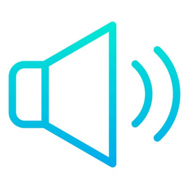  Hoparlör, beyaz arkaplanda basit vektör simgesi