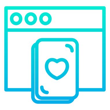 Aşk. Web simgesi basit illüstrasyon