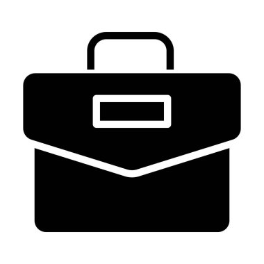 Beyaz arkaplan üzerindeki basit Evrak Çantası vektör resimlemesi