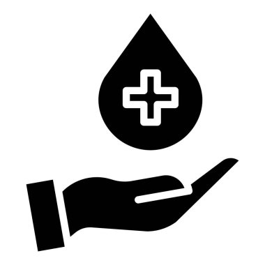 Tıbbi bir ikonun vektör çizimi. Kan!