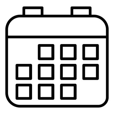 Takvim. Web simgesi basit illüstrasyon