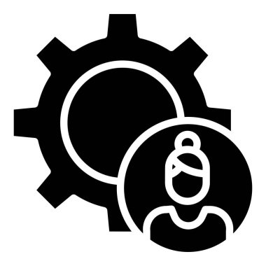 yönetim web simgesi basit illüstrasyon