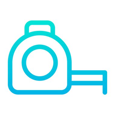 Teyp web simgesi basit vektör illüstrasyonu ölçülüyor