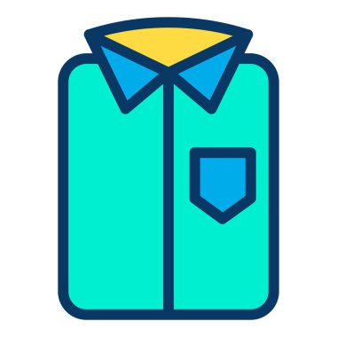 Gömlek, beyaz arkaplanda basit vektör simgesi