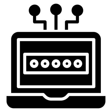 dizüstü bilgisayar simgesi, vektör illüstrasyonu