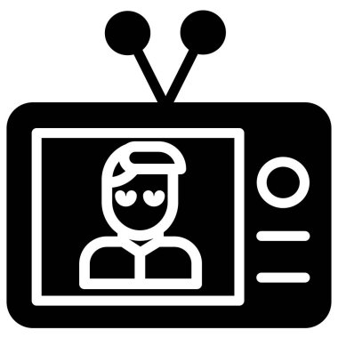 Man Medya web simgesi basit vektör illüstrasyonu