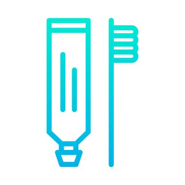 Beyaz arkaplanda basit fırça vektör resimleme