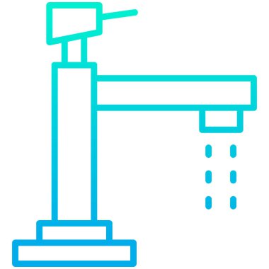 Beyaz arkaplanda vinç basit vektör simgesi