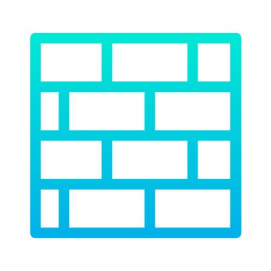 tuğla duvar simgesi vektör illüstrasyonu