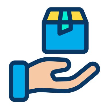 Paket web simgesi basit illüstrasyon