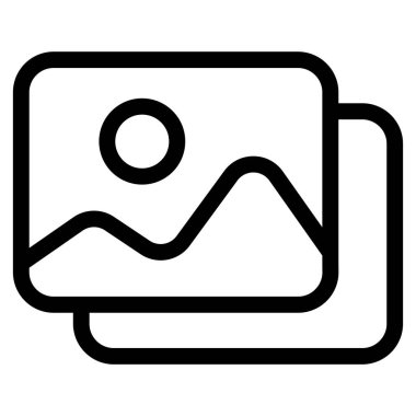 Basit resim simgesi, vektör illüstrasyonu