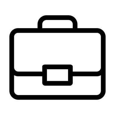 evrak çantası minimalist vektör simgesi beyaz üzerinde izole