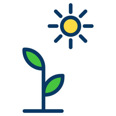 Bitki. Web simgesi basit illüstrasyon