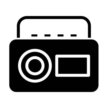 Radyo, web simgesi basit illüstrasyon