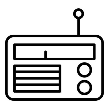 Radyo, web simgesi basit illüstrasyon