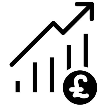 Beyaz üzerinde izole edilmiş pound minimalist vektör simgesi 