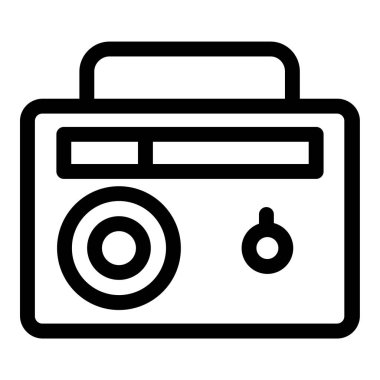 Radyo, web simgesi basit illüstrasyon