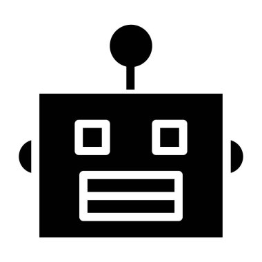 robot. Web simgesi basit illüstrasyon 