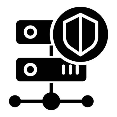 Kalkan koruması, vektör simgesi, basit illüstrasyon  