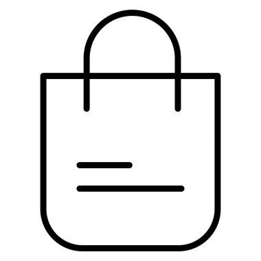 Alışveriş poşeti simgesi, vektör illüstrasyonu