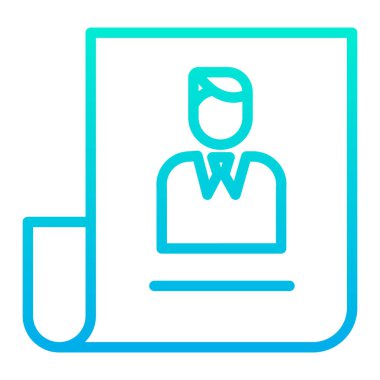 Basit UI profili simgesi, vektör illüstrasyonu