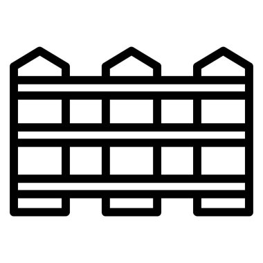 Çit. Web simgesi basit illüstrasyon