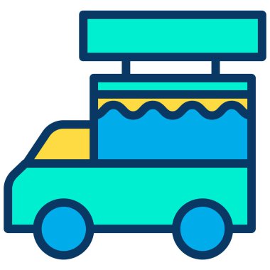 Basit yiyecek simgesi, vektör illüstrasyonu