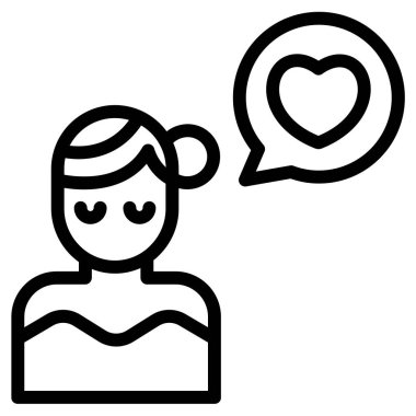 kadın karakter basit vektör simgesi