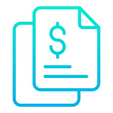 Beyaz arkaplan üzerindeki basit finans raporu vektör resimlemesi