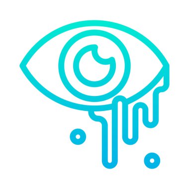 Göz simgesi vektörü. İnce çizgi işareti. İzole edilmiş kontür sembolü gösterimi