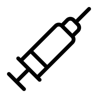 şırınga basit simgesi, vektör çizim