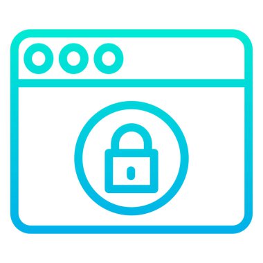 Kilit. Web simgesi basit illüstrasyon