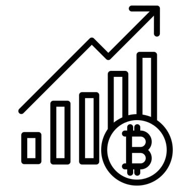 finansal büyüme grafik vektörü simgesi