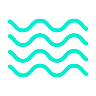 Deniz dalgası ikon vektörü. Okyanus plajı işareti. izole edilmiş sınır sembolü çizimi