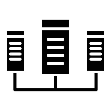 veritabanı vektörü ince çizgi simgesi