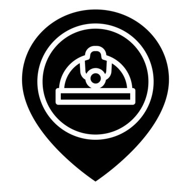 konum minimalist vektör simgesi beyaz üzerinde izole