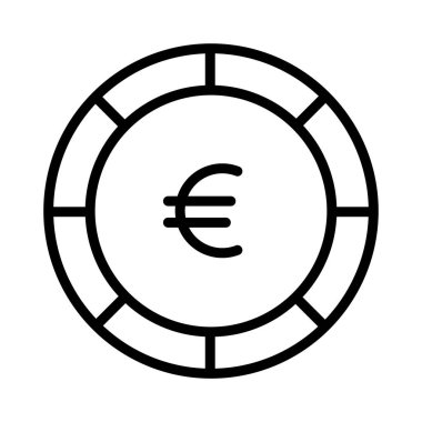 Avro para birimi kavramı basit sanat vektörü illüstrasyonu 