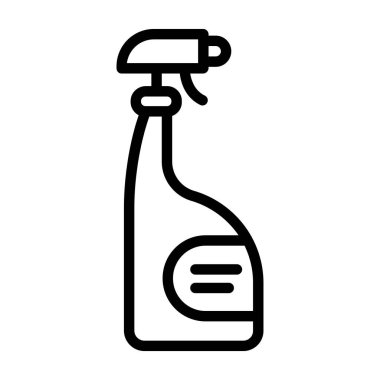 Şişe ikonu vektörü. İnce çizgi işareti. izole edilmiş sınır sembolü çizimi