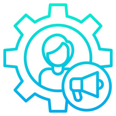 Marteking Managment web simgesi basit vektör illüstrasyonu